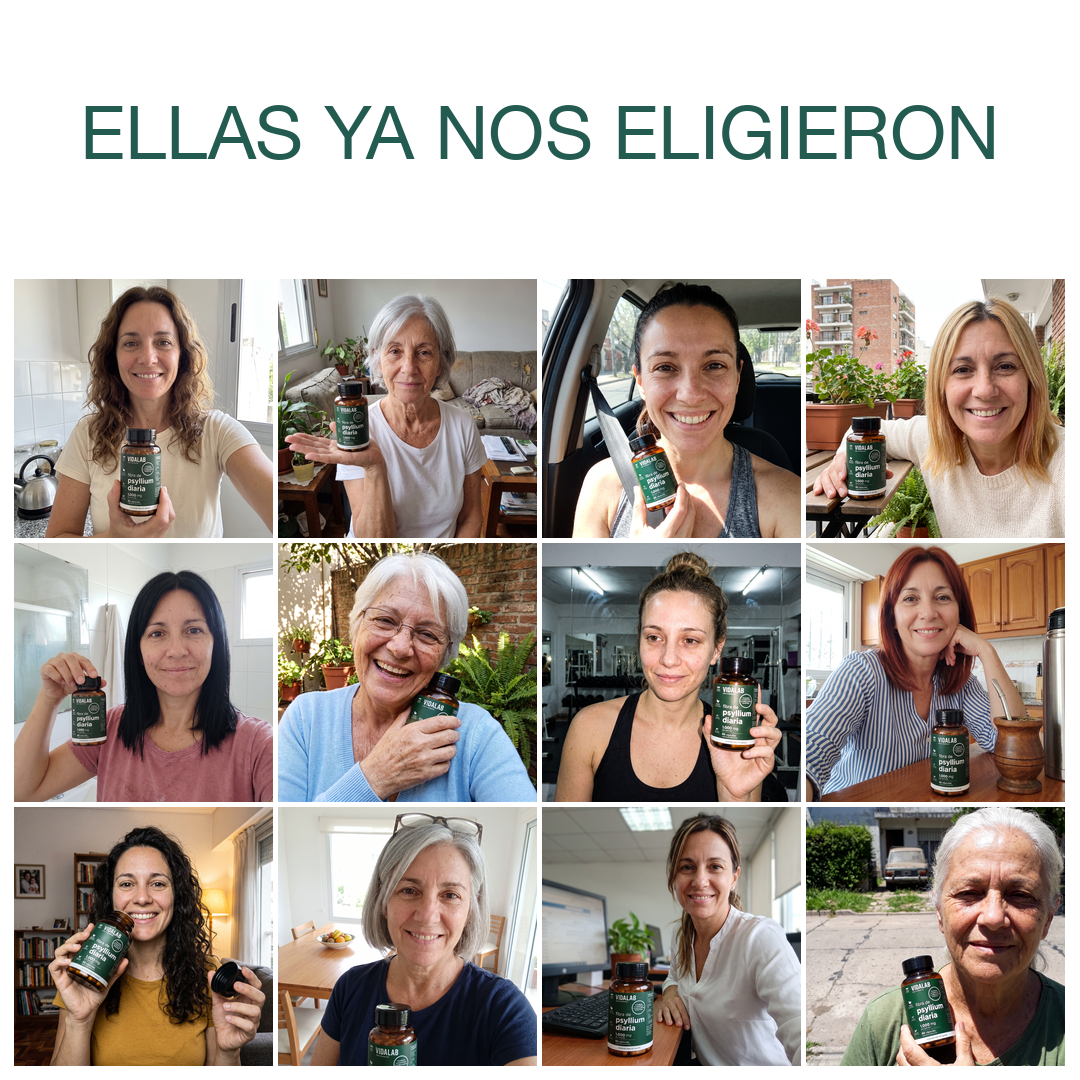 Doce clientas de VIDALAB con su frasco