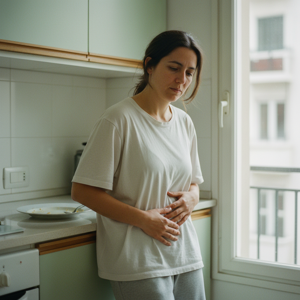 Después de comer, en la cocina