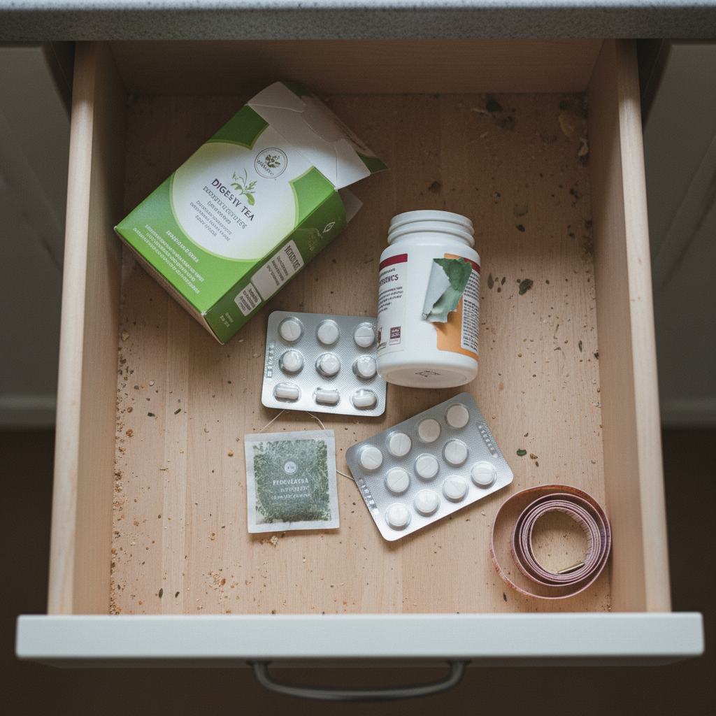 El cajón con el té, los probióticos y lo que ya probó
