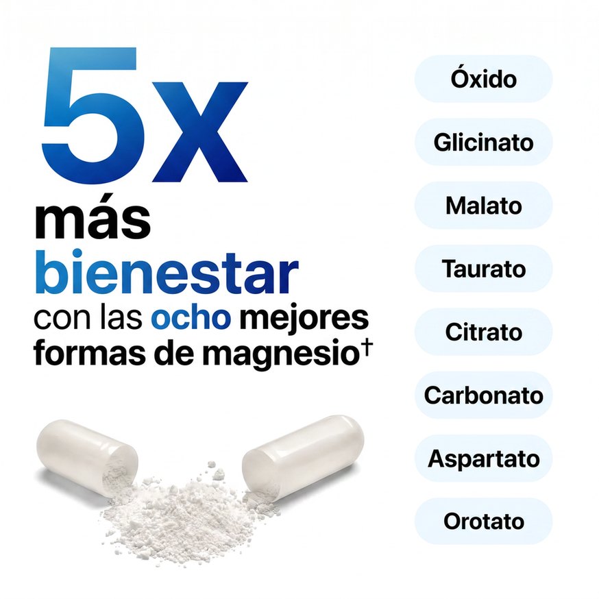Las ocho formas de magnesio que trae la fórmula