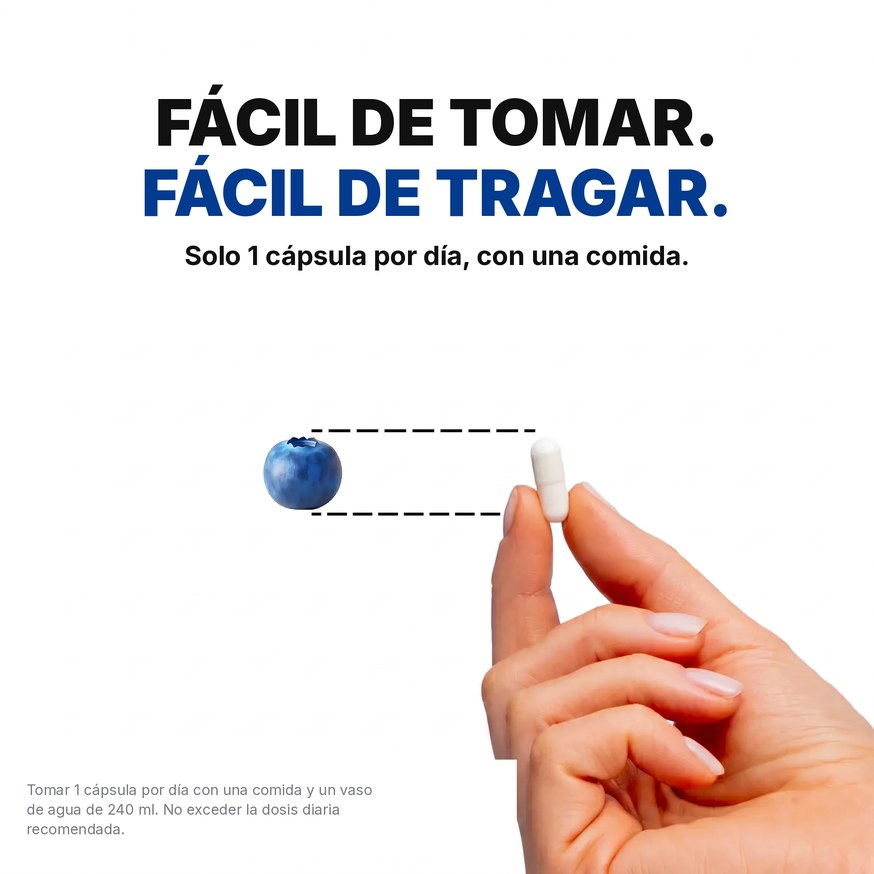 Fácil de tomar: una cápsula a la noche, con una comida