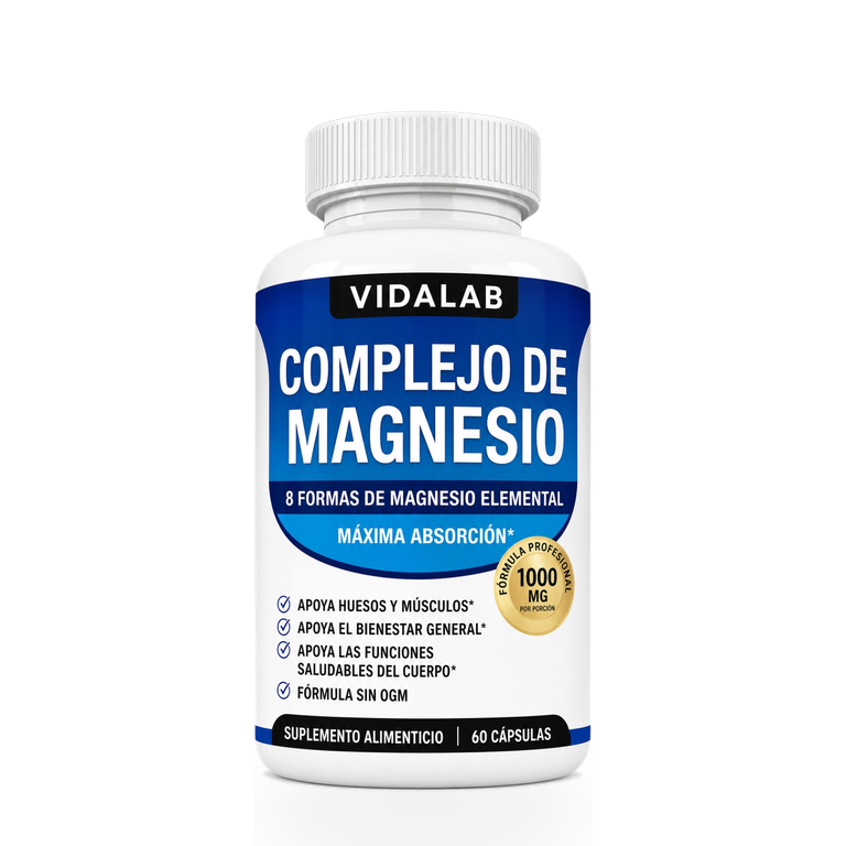 Un frasco de VIDALAB Complejo de Magnesio